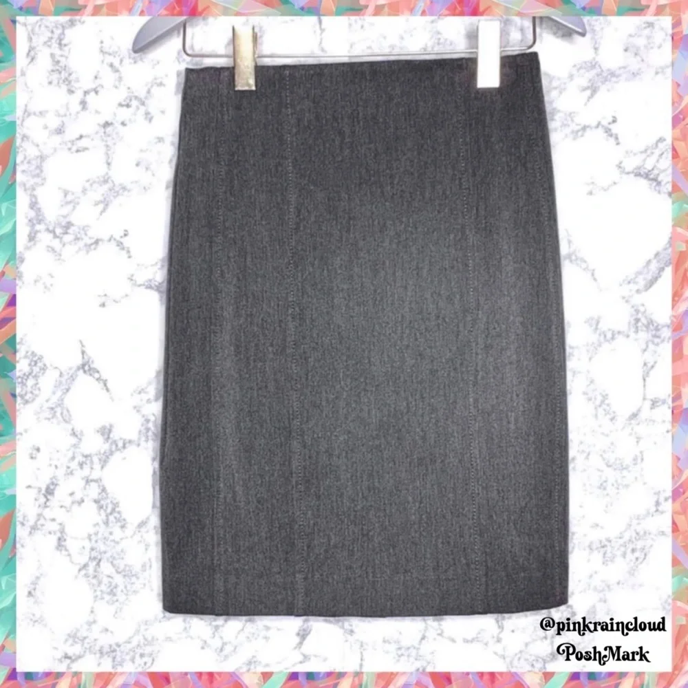 EXPRESS Gray Y2K Midi Pencil Skirt Women’s 6